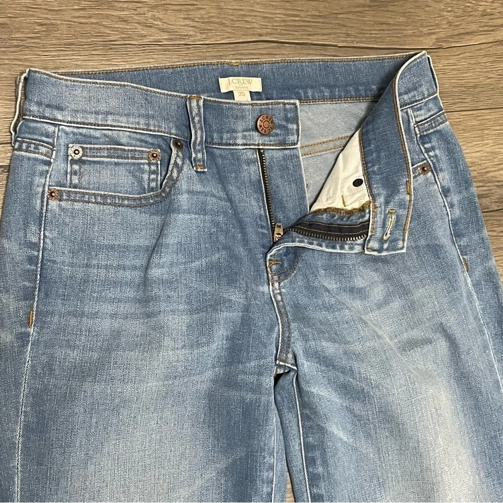 J. Crew Jeans Women's Boyfriend Straight Leg Mid Rise Stretch NWT Sz 25 C2882